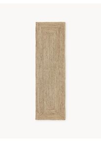 Ręcznie wykonany chodnik z juty Sharmila Brązowy Juta, Włókna naturalne S 80 x D 250 cm | Westwing Collection