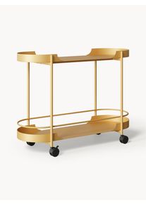 Kovový servírovací vozík Taru Žltá Kov Š 79 x V 65 cm | Westwing Collection