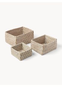Seagrass Storage Baskets Aleya, Set of 3 Beige Natural fibre Set med olika storlekar | Westwing Collection