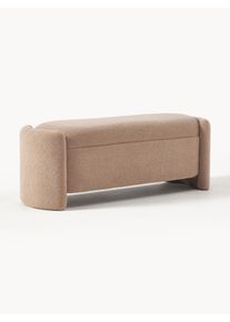 Teddy Upholstered Bench Benji with Storage Space Beige Teddy B 140 x D 48 cm | Westwing Collection