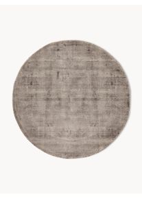 Okrągły ręcznie tkany dywan z wiskozy Jane Brązowy Wiskoza Ø 150 cm (Rozmiar M) | Westwing Collection