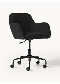 Skrivbordsstol i Bouclé Lucie Svart Bouclé B 57 x D 57 cm | Westwing Collection
