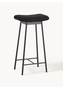 Nordal Taburete alto de borreguillo Zala Negro Borreguillo L 42 x Al 72 cm
