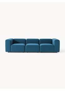 Modular Velvet Sofa Lena (4-seater) Blue Velvet B 287 x D 106 cm | Westwing Collection