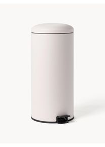Waste Bin Rafa with Pedal Function, 30 L White Plastic, Metal Ø 30 x H 66 cm, 30 L | Westwing Collection