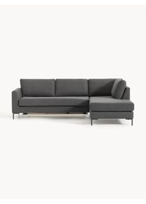 Rozkladacia pohovka s matracom Luna (3-miestna) &Scaron;ed&aacute; L&aacute;tka &Scaron; 270 x H 184 cm, prav&eacute; rohov&eacute; prevedenie | Westwing Collection
