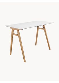 House Nordic Skrivebord Vojens med hvid bordplade Lyst træ, Hvid Træ B 120 x D 60 cm