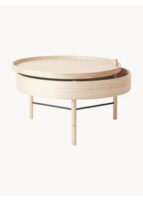 Audo Copenhagen Round Side Table Turning Table with Storage Brown &Oslash; 65 x H 36 cm