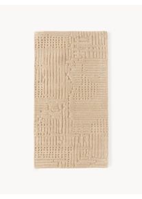 Ręcznie tuftowany dywan z wełny Merima Beżowy Tkanina, Wełna S 80 x D 150 cm (Rozmiar XS) | Westwing Collection