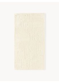 Ręcznie tuftowany dywan z wełny Merima Biały Tkanina, Wełna S 80 x D 150 cm (Rozmiar XS) | Westwing Collection