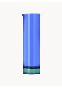 ICHENDORF Ręcznie wykonana karafka ze szkła Bamboo Groove, 1,2 l Niebieski, Zielony Szkło 1,2 l