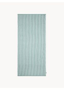 Swim Essentials Ręcznik plażowy z bawełny dla dzieci White Stripe Zielony S 65 x D 135 cm