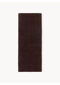 Ręcznie tuftowany chodnik z wełny Merima Brązowy Wełna S 80 x D 200 cm | Westwing Collection