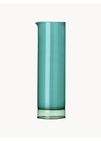 ICHENDORF Ręcznie wykonana karafka ze szkła Bamboo Groove, 1,2 l Zielony Szkło 1,2 l