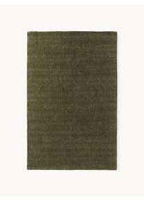 Ręcznie tuftowany dywan z wełny Merima Zielony Tkanina, Wełna S 200 x D 300 cm (Rozmiar L) | Westwing Collection
