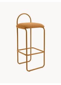 AYTM Taburete alto en tejido bouclé Angui Marrón Metal, Tejido bouclé An 39 x Al 93 cm