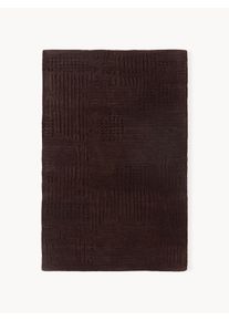 Ręcznie tuftowany dywan z wełny Merima Brązowy Tkanina, Wełna S 120 x D 180 cm (Rozmiar S) | Westwing Collection