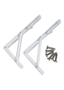 Siso 1 coppia di mensole pieghevoli 60 KG CAMPER 300x170 mm bianco opaco