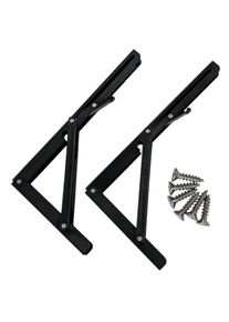 Siso 1 coppia di mensole ribaltabili 60 KG CAMPER 300x170 mm nero opaco