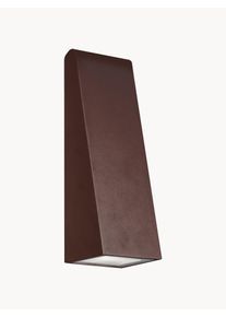 Artemide Led Outdoor Wall Lamp Cuneo Mini Brown Metal B 8 x H 20 cm