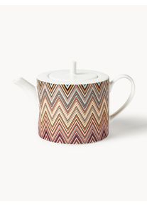 Missoni Čajová kanvica z čínskeho porcelánu Jarris, 780 ml Modrá, Fialová, Biela Kostný porcelán, Porcelán 780 ml