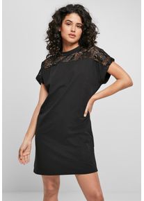 Urban Classics - Ladies Lace Tee Black - Vestido - negro - XS - 50% Algodón, 50% Poliéster,Cordón