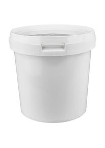 2,5 liters spand af hvid PP-plast med låg