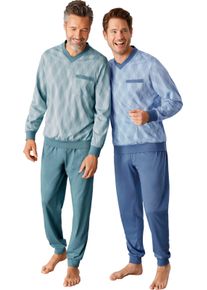 Heren Pyjama's mint + blauw Maat 48/50
