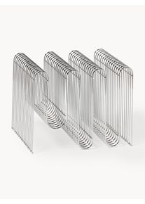 AYTM Stojak na czasopisma z metalu Curva Srebrny Metal S 41 x W 30 cm