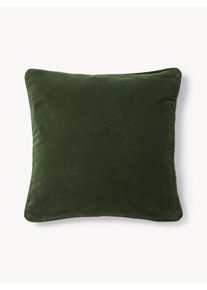 Velvet pudebetræk Dana Grøn Bomuld, Fløjl B 50 x L 50 cm | Westwing Collection