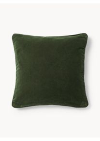 Velvet pudebetræk Dana Grøn Bomuld, Fløjl B 40 x L 40 cm | Westwing Collection
