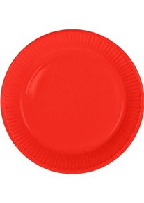 Folat 8 assiettes en papier rouge 23cm