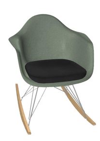 Eames Fiberglass Arm Rocking Chair RAR fauteuil à bascule avec assise rembourrée Vitra