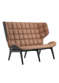 Mammoth Sofa Cuir couverture Norr11 Chêne noir Dunes Cuir Camel