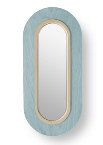 Lens Lampe murale à LED anneau métallique ovale en blanc ivoire Bleu marine LZF Lamps