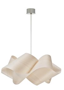 Swirl petite lampe suspendue BLANC ELFENBEIN / SUSPENSION NICKEL LZF Lamps OFFRE SPECIALE