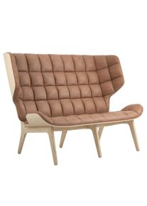 Mammoth Sofa Cuir couverture Norr11 Chêne naturel Dunes Cuir Camel
