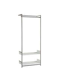 MOX STUDIO Comba Anlehngarderobe Mox Gestell schwarz Tablaren weiß