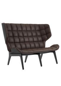 Mammoth Sofa Cuir couverture Norr11 Chêne noir Dunes Cuir Brun foncé