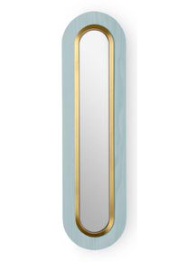 Lens Lampe murale à LED ovale allongé Anneau métallique en or Bleu Marine LZF Lamps