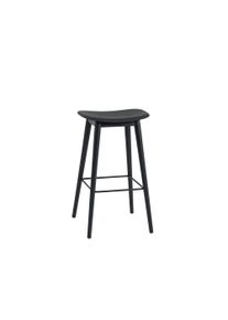 Fiber Bar Stool Barhocker 75 cm Schwarz muuto