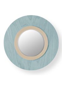 Lens LED Applique Murale Round Metal Ring in Blanc Ivory Bleu marine LZF Lamps