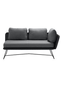 Horizon Outdoor Canapé modulable 2 places gauche Cane-Line Structure noire / Coussin gris