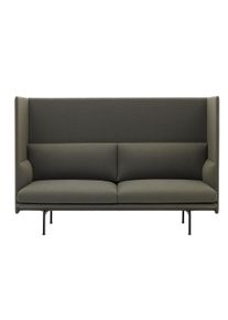 Outline 2-Places Highback Sofa Black Base muuto