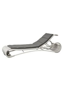 Escape Bain de soleil blanc-gris incl. coussin en noir Cane-Line