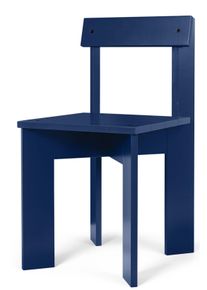 Ark Dining Chair Chaise ferm LIVING hêtre laqué bleu