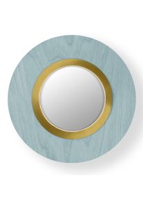 Lens LED Applique Murale Round Anneau métallique en or Bleu marine LZF Lamps