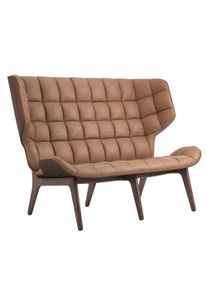 Mammoth Sofa Cuir couverture Norr11 Chêne foncé colorée Dunes Cuir Camel
