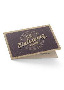 Einladungskarte zum Geburtstag Retro, einfach selbst gestalten