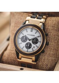 Holzkern; Wood Watch New Moon (Leadwood/Jade), Men, Natural wood